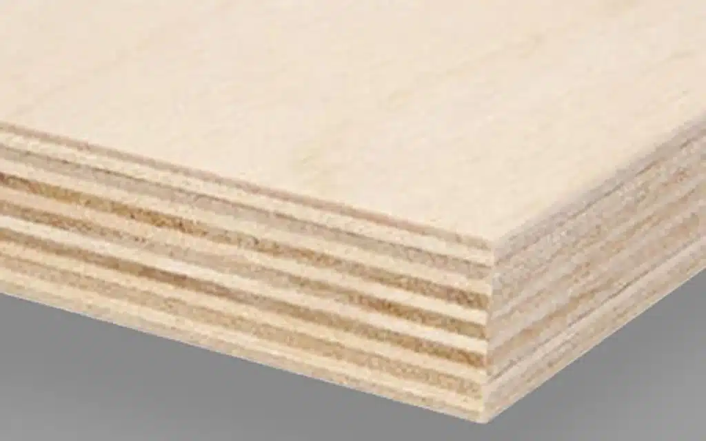 Close-up of plywood layers