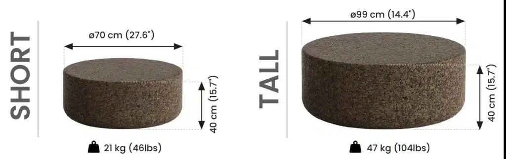 greenmood pouf terra dimensions