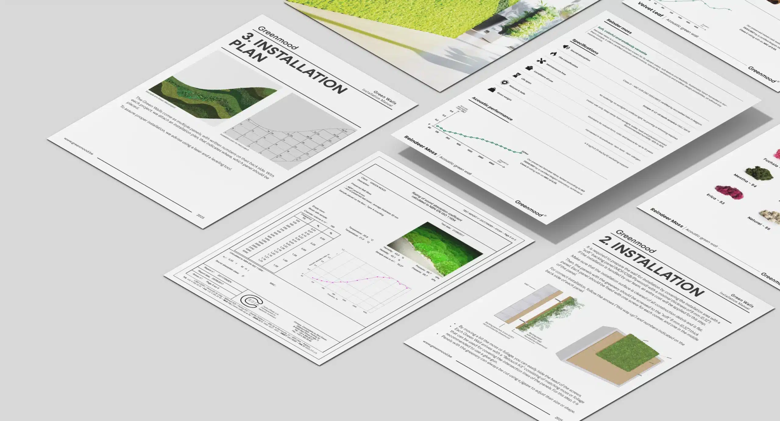 Cutaway showing acoustic panel assembly layers
