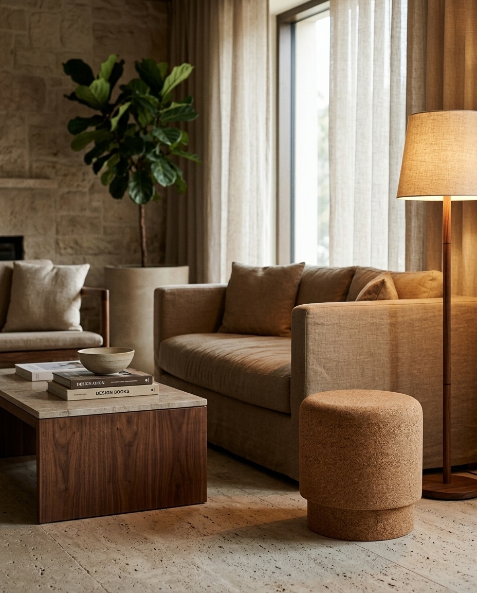 Mario Pouf - Compressed Cork