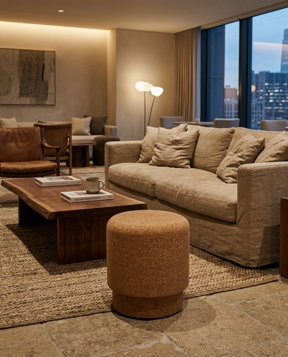 Mario Pouf - Compressed Cork