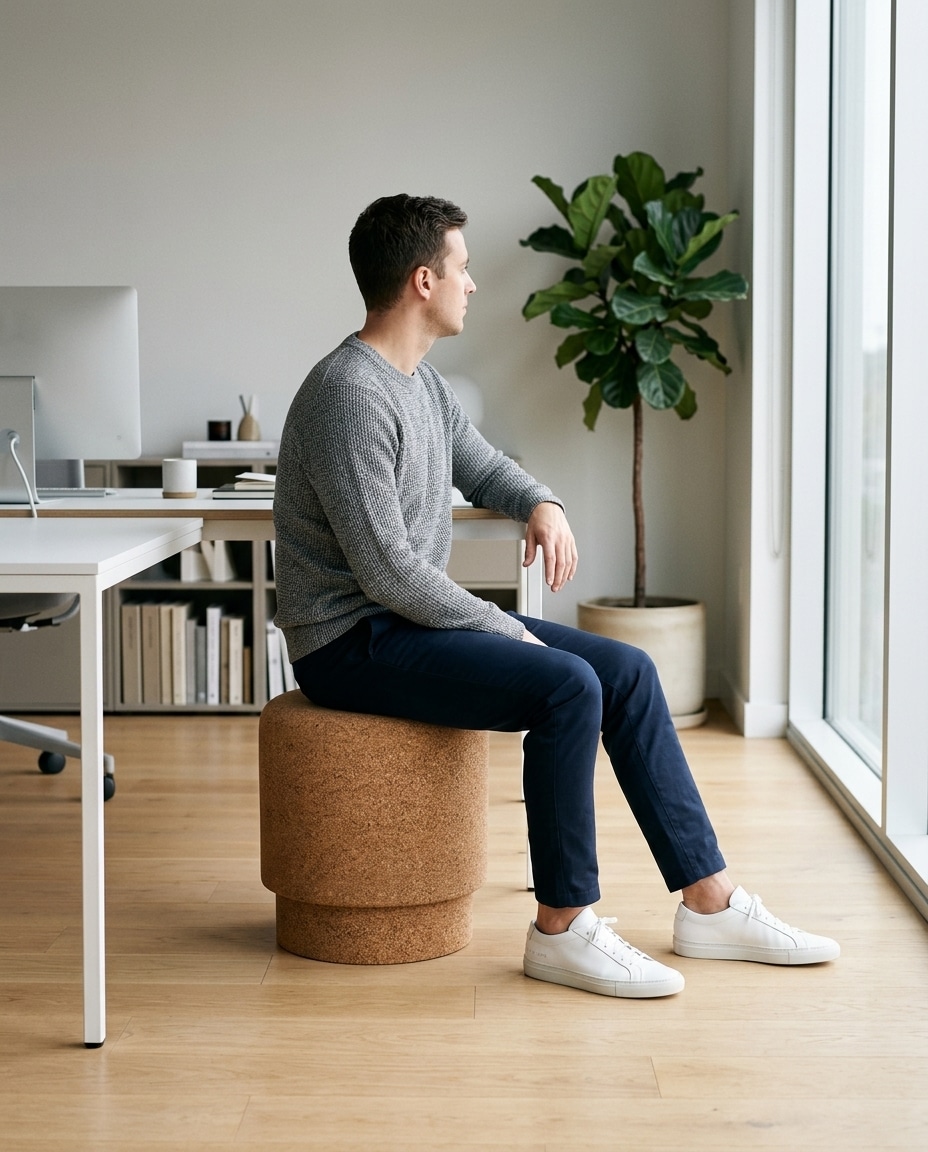 Mario Pouf - Compressed Cork